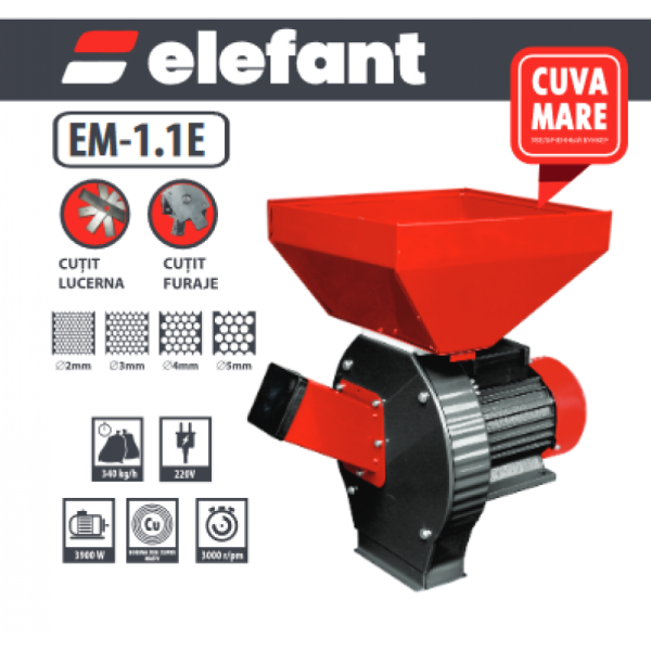 Moara de cereale Elefant EM-1.1E