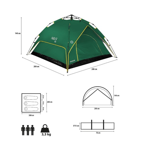 Палатка Nils NC7819 Green