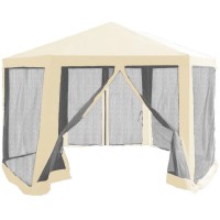 Pavilion de gradina Tempo Kondela Ringe Typ 2 (Beige/Black)