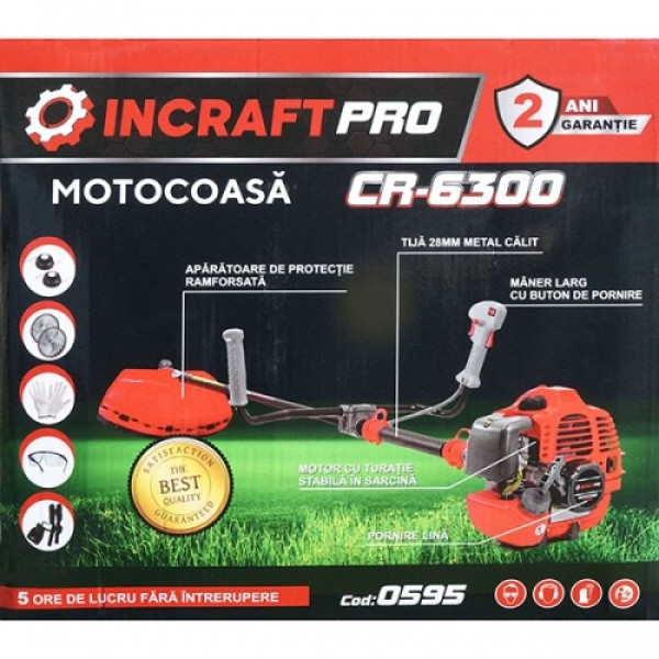 Motocoasă 4,8 kW Incraft Pro CR-6300