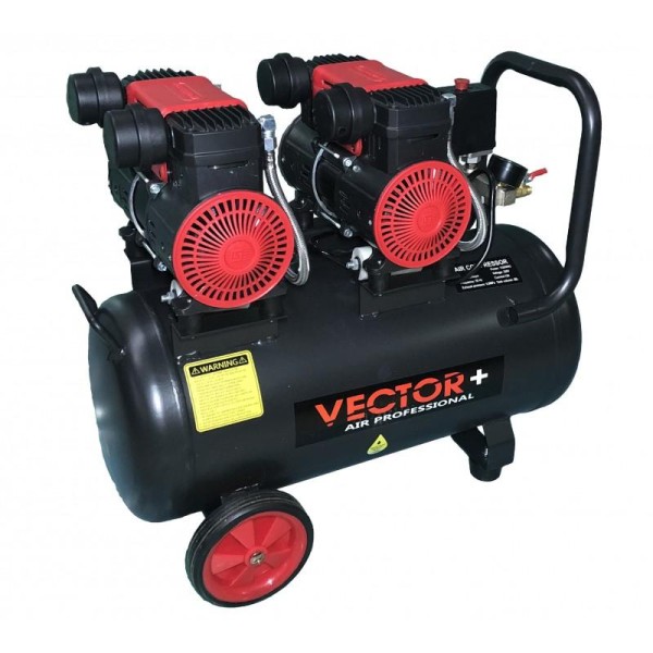 Безмасляный компрессор Vector+ (1520Wx2) 50 л