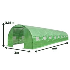 Теплица Tehno MS 8x3x2.25 м, 26 мм, 2 двери