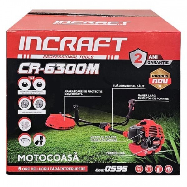 Motocoasă 6,3 CP Incraft CR-6300M