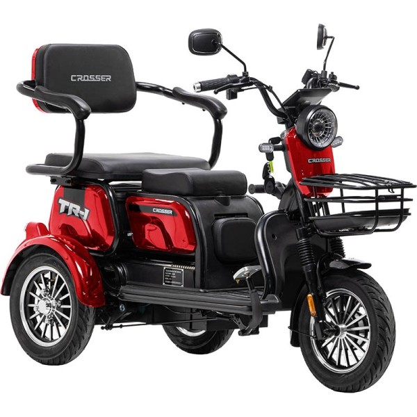 Трёхколёсный электроскутер Crosser TR-1 Красный