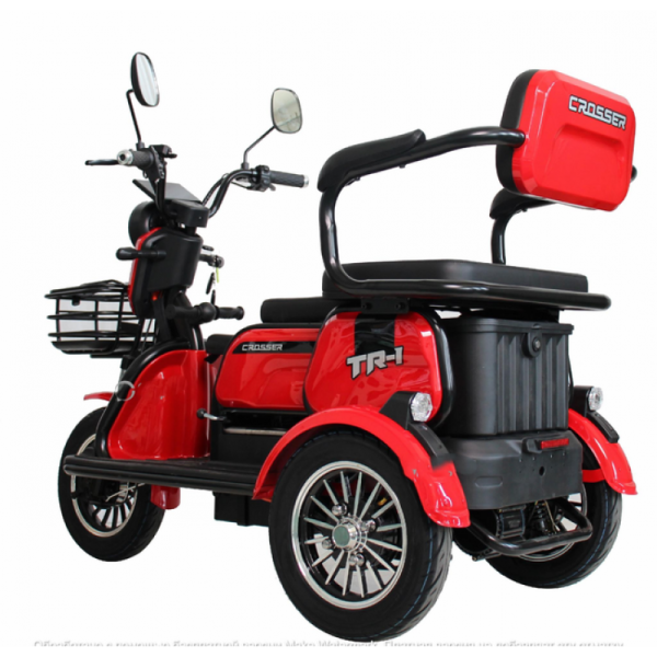 Трёхколёсный электроскутер Crosser TR-1 Красный