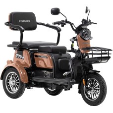 Трёхколёсный электроскутер Crosser TR-1 Коричневый