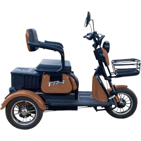 Трёхколёсный электроскутер Crosser TR-1 Коричневый