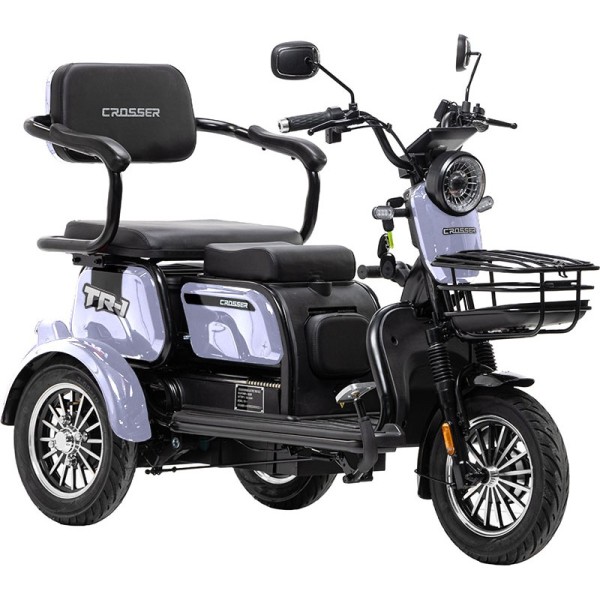 Трёхколёсный электроскутер Crosser TR-1 Серый