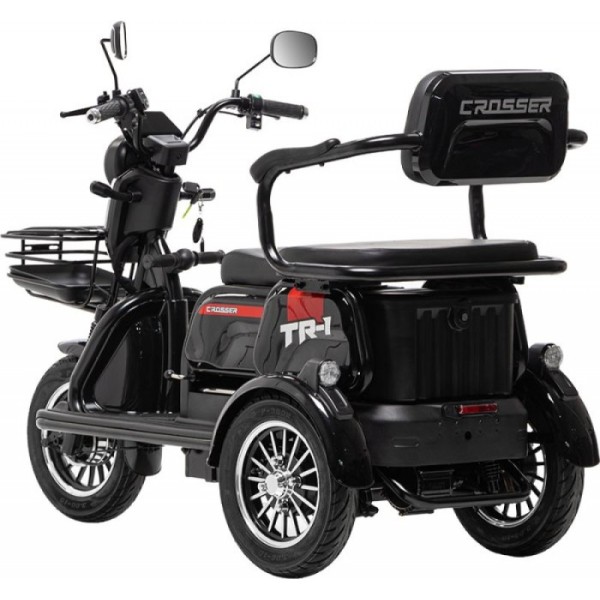 Трёхколёсный электроскутер Crosser TR-1 Черный