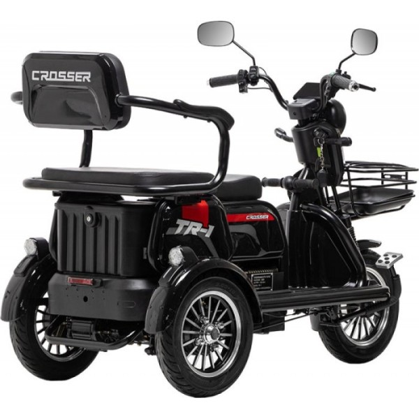 Трёхколёсный электроскутер Crosser TR-1 Черный