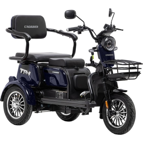 Трёхколёсный электроскутер Crosser TR-1 Синий