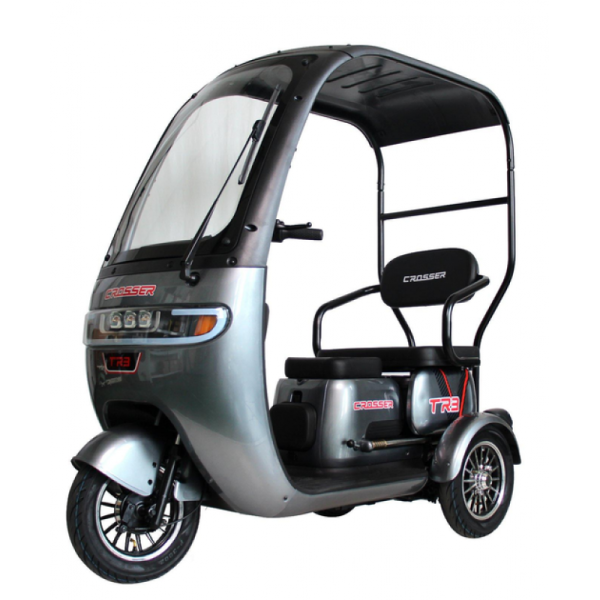 Трёхколёсный электроскутер Crosser TR-3 Серый