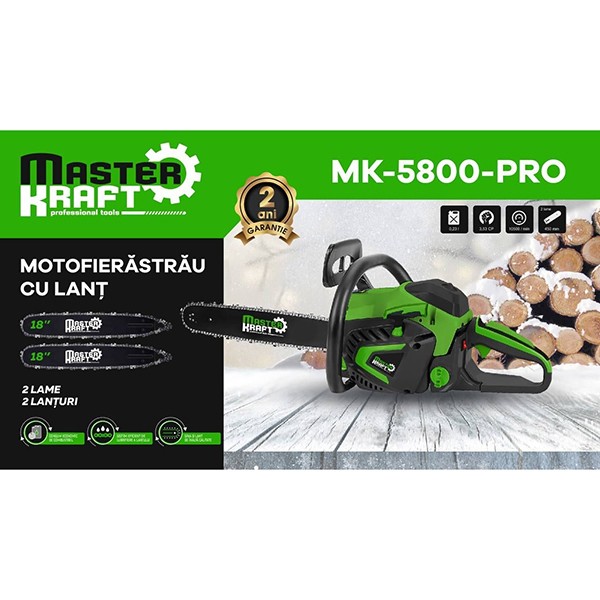 Цепная пила бензиновая Master Kraft MK5800PRO