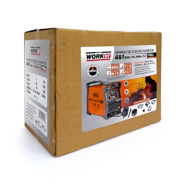 Aparat de sudura TechnoWorker 4 in 1 (MIG/TIG/MMA/CUT) FULL Aparat de sudura TechnoWorker 4 in 1 (MIG/TIG/MMA/CUT) FULL