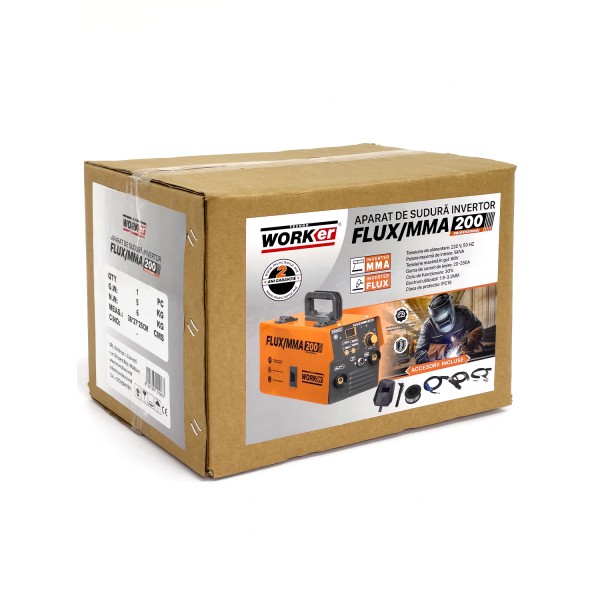 Aparat de sudura TechnoWorker Invertor FLUX/MMA 200 Aparat de sudura TechnoWorker Invertor FLUX/MMA 200