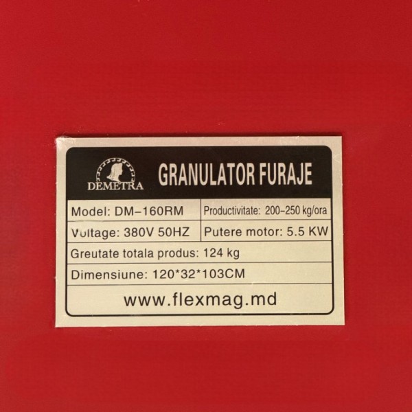 Granulator furaje Demetra DM-160RM, 380V (motor inclus)