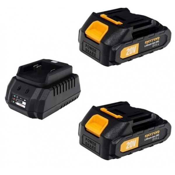 Комплект зарядного устройства для аккумулятора Rotor RCB-20V