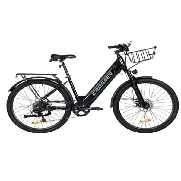 Bicicletă electrică Crosser E-City PRO 26 500W Shimano 7S Black