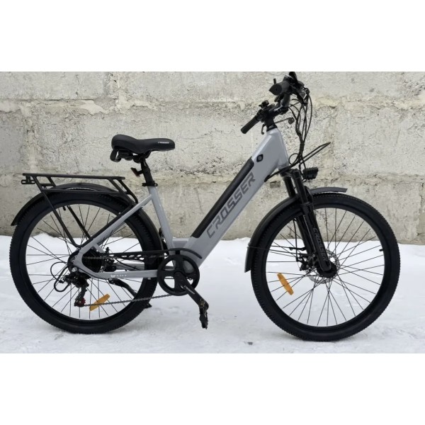 Bicicletă electrică Crosser E-City PRO 26 500W Shimano 7S Black