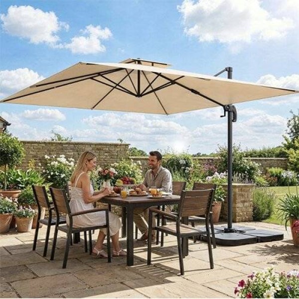 Umbrelă de grădină Roma 420 cm, rotație 360