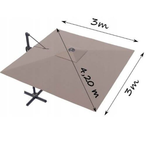 Umbrelă de grădină Roma 420 cm, rotație 360