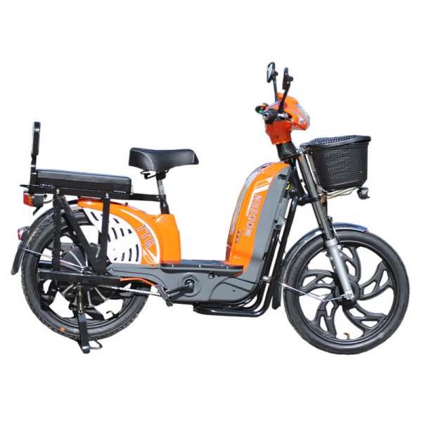 Bicicletă electrică TTG Modern EB-003 800W, portocalie Bicicletă electrică TTG Modern EB-003 800W, portocalie