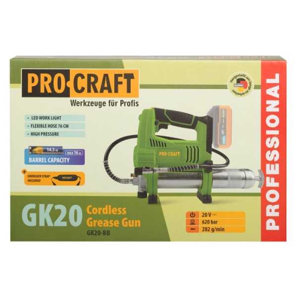 Pistol de gresat cu acumulator Procraft GK20 (fara acumulator și încărcător)