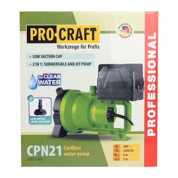 Pompă pe acumulator Procraft CPN21 20V (fara acumulator și încărcător)