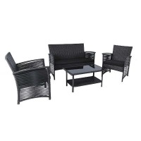 Set mobilier de gradina Malaga Garden black