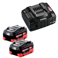 Set acumulatori de bază Metabo Basic Set LiHD 2x5.5 Ah + ASC 145