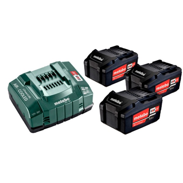 Базовый комплект аккумуляторов Metabo 3 x 5.2 Аh