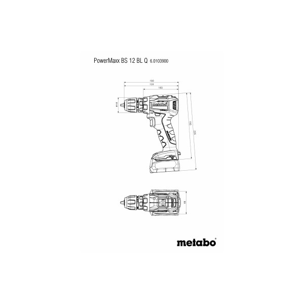 Mașină de găurit și înșurubat Metabo PowerMaxx BS12BLQ