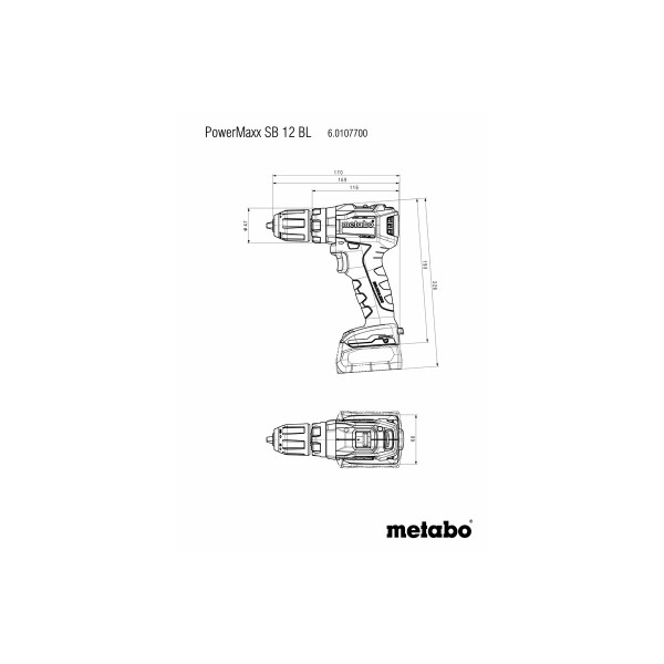Mașină de găurit și înșurubat Metabo PowerMaxx SB12BL2