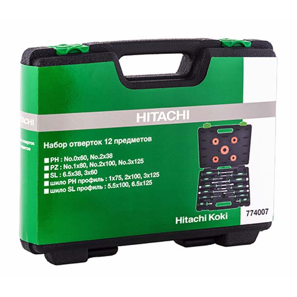 Набор отверток 12 предметов Hitachi Hikoki 774007