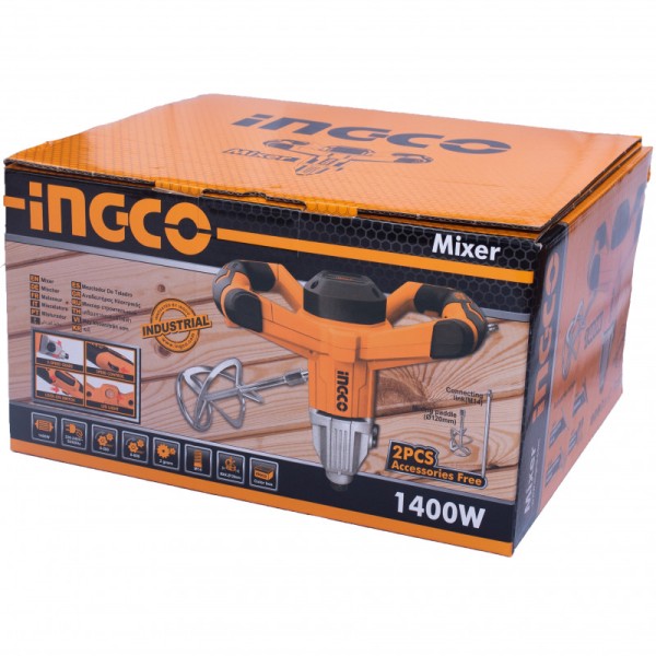 Строительный миксер 1400W Ingco MX214008