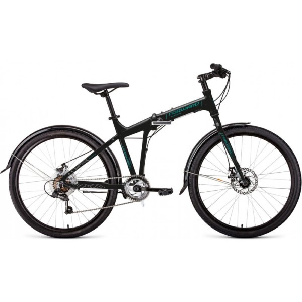 Велосипед Forward Tracer 26 2.0 Disc (2021) Black/Turquoise