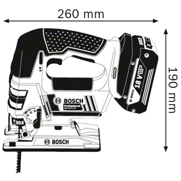 Fierăstrău pentru decupat Bosch GST 18 V-LI (B06015A6100)