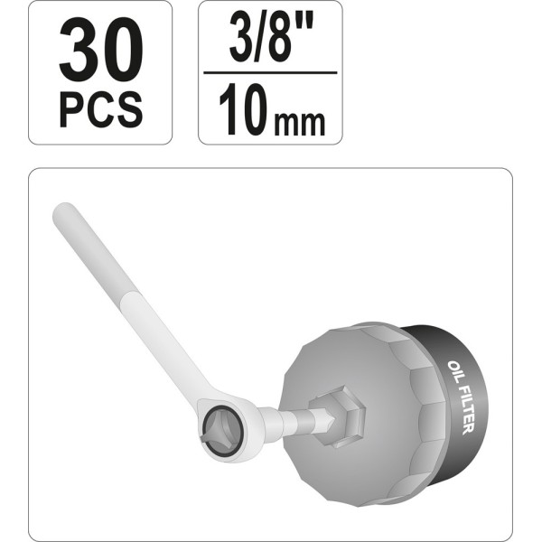 Набор чашек для снятия масляных фильтров Yato YT-0596
