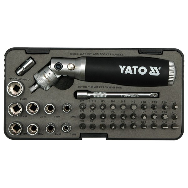 Набор головок/бит с трещоткой Yato YT-2806